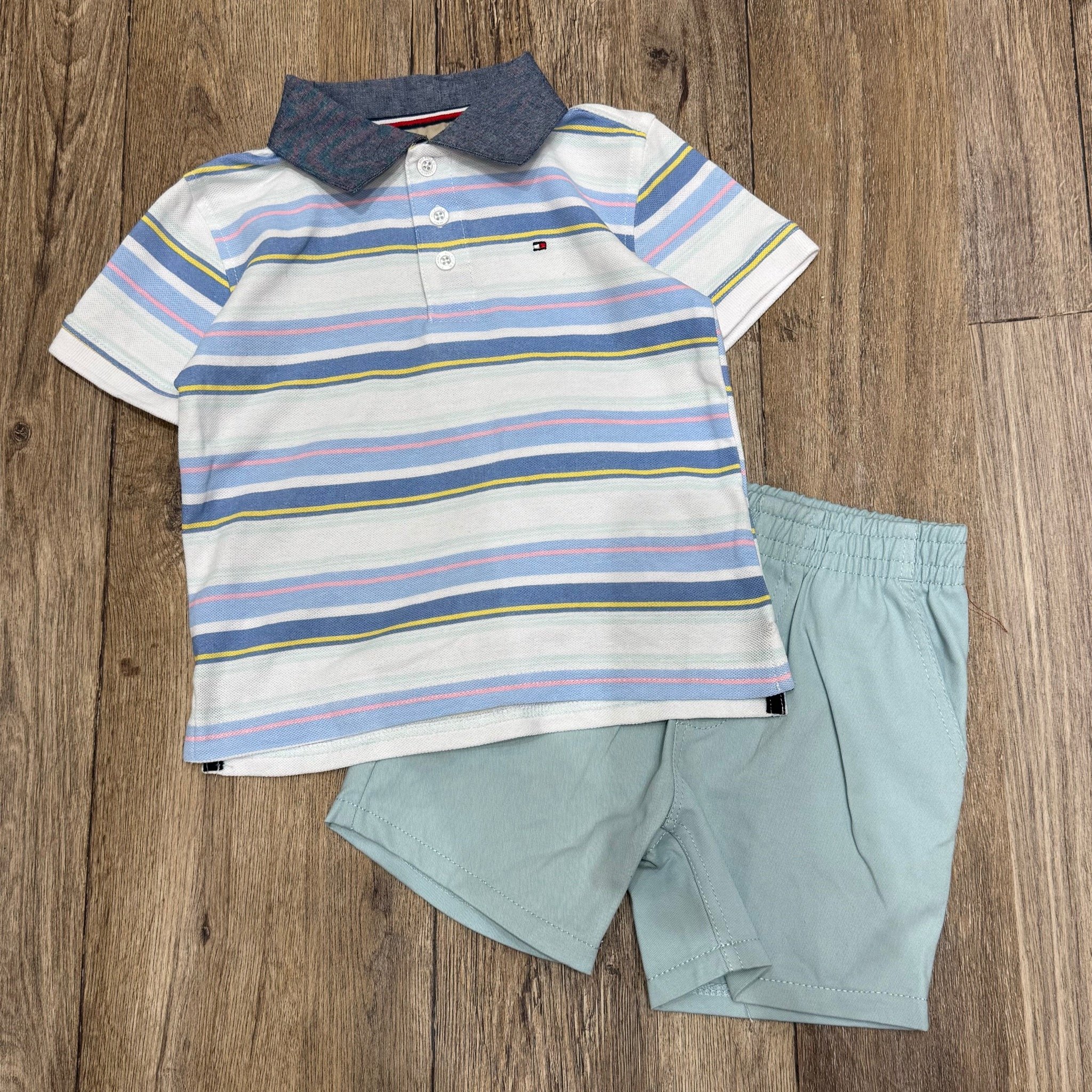 BM1 - Bộ polo cổ đức C K, T M dư xịn nhiều màu bé trai size 1-7y
