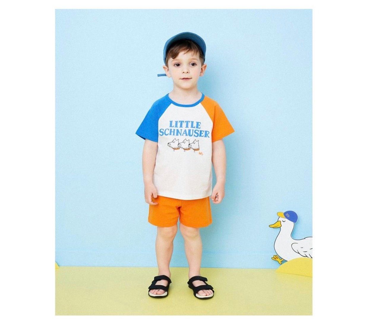 Quần đùi cotton Hej Mini xuất Hàn bé trai