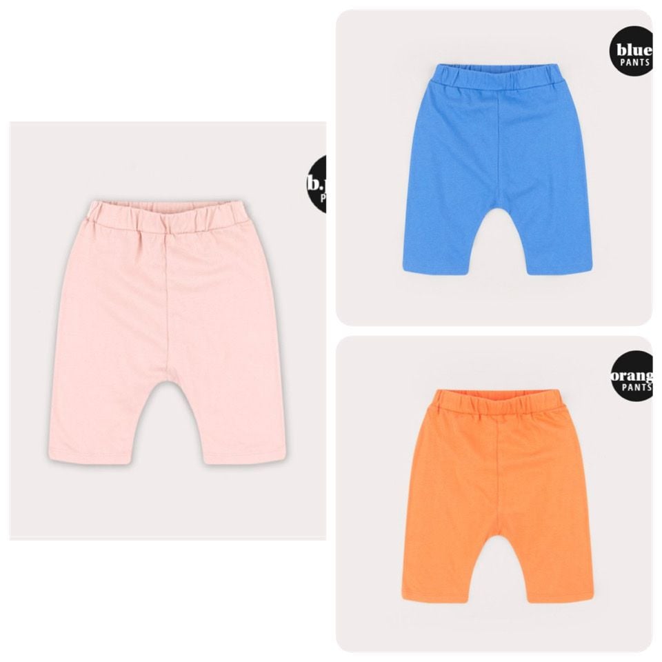 Quần lửng cotton Hej Mini xuất Hàn cam/xanh/hồng