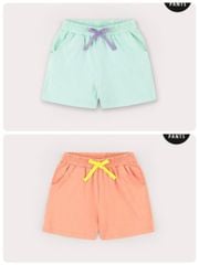 Quần đùi cotton Hej Mini xuất Hàn cam/xanh mint