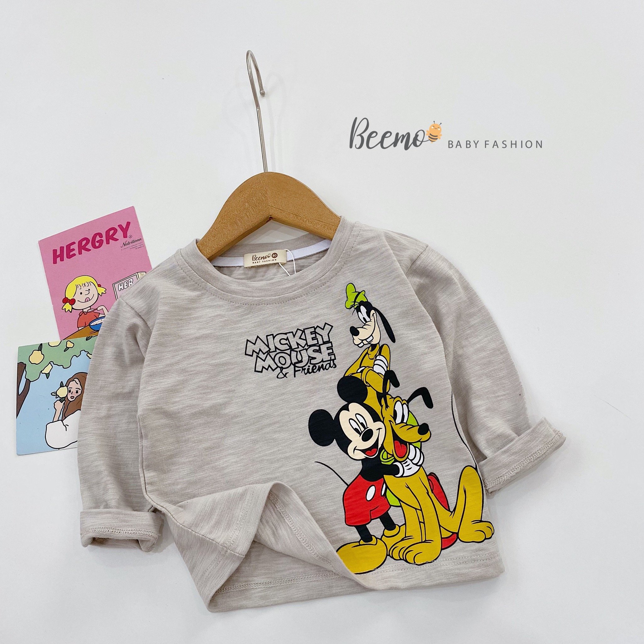 Áo cotton Beemo Mickey Mouse BT nhiều màu