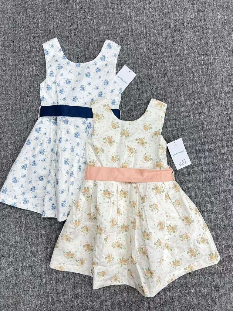 Váy thô hoa nhí Vertbaudet 2 màu hoa nhí BG size 2-14y