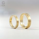  Nhẫn cặp đính đá đơn giản khắc tên Gixjewel - GCR25050080 