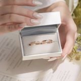  Nhẫn cưới vàng 18k vô cực đính kim cương đẹp Gixjewel - GCR25050018 