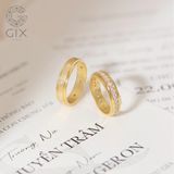  Nhẫn cưới vàng 14k đính hột xoàn khắc tên theo yêu cầu Gix Jewel - GCR25050099 
