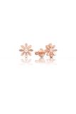  Khuyên tai hoa cúc bạc đẹp Gix Jewel mạ vàng trắng đính đá Moissanite hoa xinh xắn 