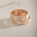  Nhẫn Cưới Vàng 14K In Dấu Vân Tay Kim Cương - Brionne | GCR25050009 