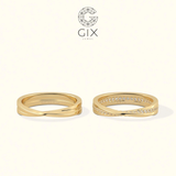  Nhẫn cưới vô cực Mobius vàng 610 đính kim cương Gix Jewel - GCR25050093 