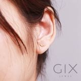  Bông tai cho bé sơ sinh vàng 18k bạc thật hình cánh chim dễ thương Gix 