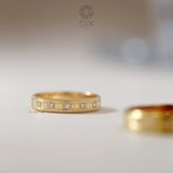  Nhẫn cưới vàng 18k kiểu mới đính kim cương tấm Gix - GCR25050065 