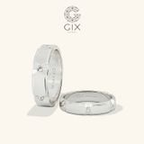  Nhẫn cưới vàng 18k đính Moissanite Gixjewel - GCR25050071 