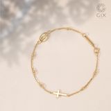  Lắc tay thánh giá vàng 18k nữ bạc 925 đơn giản đẹp giá rẻ Gix Jewel 