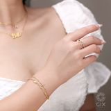  Lắc tay thánh giá vàng 18k nữ bạc 925 đơn giản đẹp giá rẻ Gix Jewel 