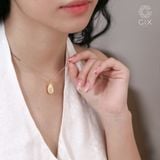  Dây chuyền vàng trắng 18k kiểu mới bạc đẹp cho nữ hình trái bơ Gix Jewel 