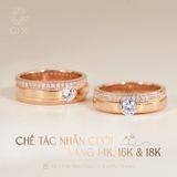  Nhẫn Cưới Đẹp Vàng 18K Thời Trang Kiểu Mới Đính Đá Moissanite Gix Jewel - GCR25050128 