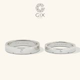  Nhẫn cưới vàng 14k đính kim cương đơn giản Gix - GCR25050068 