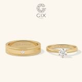  Nhẫn Cưới Vàng 10K Đính Kim Cương Đẹp Gix Jewel - GCR25050045 