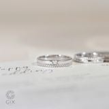  Nhẫn cưới vàng 18k hình vương miện đính đá Gix Jewel - GCR25050117 