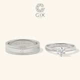  Nhẫn Cưới Vàng 10K Đính Kim Cương Đẹp Gix Jewel - GCR25050045 