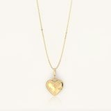  Dây chuyền vàng ý 750 thiết kế choker hình trái tim đính kim cương nhân tạo Gix Jewel 