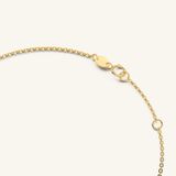  Dây chuyền kim cương vàng tây chữ cong 18k hình trái tim sợi mảnh đẹp GixJewelry 