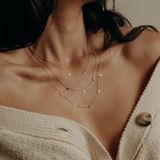  Vòng cổ vàng tây nam nữ mặt chữ theo tên đeo cổ đính đá cao cấp Gixjewelry 