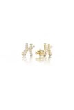  Hoa tai bạc 925 Gix Jewel mạ vàng hồng đính đá CZ chữ H 