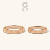  Nhẫn cưới vàng 14k khắc hoa văn đẹp Gix - GCR25050079 