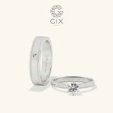  Nhẫn cưới nam nữ đẹp vàng 18k tinh xảo đính kim cương Gix Jewelry 