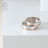  Nhẫn Cưới Colore  Hai Màu Vàng 14K Khắc Tên Gix Jewel - GCR25050019 