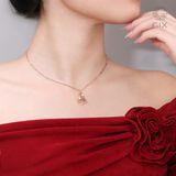  Vòng cổ thời trang nữ vàng tây 18k vàng 10k đính đá đẹp hình cây thông Gix Jewelry 