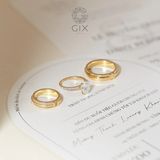  Nhẫn cưới luxury thiết kế riêng vàng tây đính kim cương cao cấp Gix Jewel 