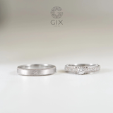  Nhẫn cưới Eternity vàng 610 đính kim cương Gixjewel - GCR25050114 