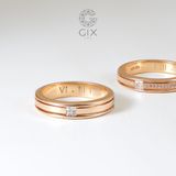  Nhẫn Cưới Đẹp Vàng 610 Gix Jewel Đính Kim Cương Cao Cấp - GCR25050029 