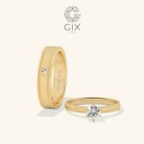  Nhẫn Cưới Vàng 18k Đính Kim Cương Đẹp Gix Jewel - GCR25050045 