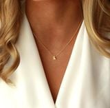  Dây Chuyền Vàng Bạc Nam Nữ Lồng Chữ Cái Theo Tên Sợi Chữ Cong Gixjewel 