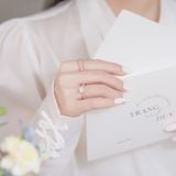  Nhẫn kim cương đính hôn Moissanite vàng 18k đẹp - Golden Vow | Gixjewelry 