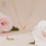  Dây chuyền vàng 18k nữ hình trái tim kiểu mới sợi nhuyễn thiết kế thời trang Gix 