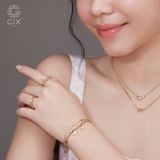  Dây chuyền vàng 18k nữ hình trái tim kiểu mới sợi nhuyễn thiết kế thời trang Gix 