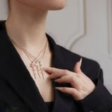  Dây chuyền tên kèm hoa hồng vàng kiểu mới & bạc nữ cao cấp từ sợi mảnh - Rose tháng 6 Gix 