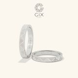  Nhẫn cưới vàng 610 khắc hoa văn đẹp Gix - GCR25050079 