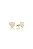  Bông tai kim cương nhân tạo vàng trắng bạc ý 925 hình trái tim dễ thương Gix Jewelry 