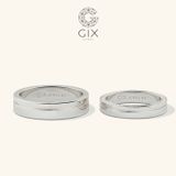  Nhẫn cưới vàng 14k đính đá khắc tên Gixjewel - GCR25050080 