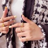  Nhẫn vàng nữ đẹp 18k đính kim cương giá rẻ hình vương miện Gixjewelry 