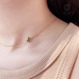  Dây chuyền chữ cái theo tên vàng 18k bạc thật sợi mảnh đẹp cho nam nữ Gix 