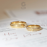  Nhẫn cưới luxury thiết kế riêng vàng tây đính kim cương cao cấp Gix Jewel 