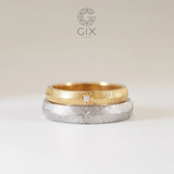  Nhẫn Cưới Vàng 14k Đẹp Nhám Xước Vintage Gix - GCR25050125 