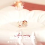  Bông Tai Cute Nữ Bạc Đẹp Mạ Vàng 18K Sang Trọng Hợp Giáng Sinh Gix 