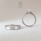  Nhẫn cưới Eternity vàng 610 đính kim cương Gixjewel - GCR25050114 
