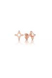  Bông tai ngôi sao vàng 18k đơn giản bạc thật nữ đẹp sang trọng đính kim cương tấm Gix 